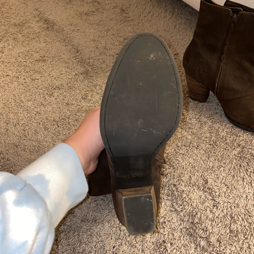 Aldo Brown Fold-over Booties Size 10 - Picture 5 of 5